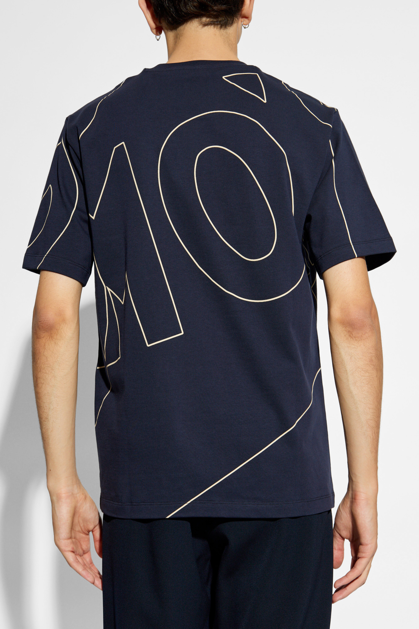 SALVATORE FERRAGAMO フロックロゴクルーネックTシャツ shirt with logo FERRAGAMO - Navy blue T